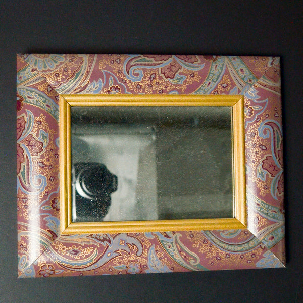 Purple Paisley Frame Wall Mirror