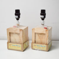 Wooden Lamp Bases - Set of 2