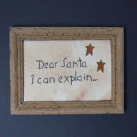 Dear Santa I Can Explain Framed Embroidery