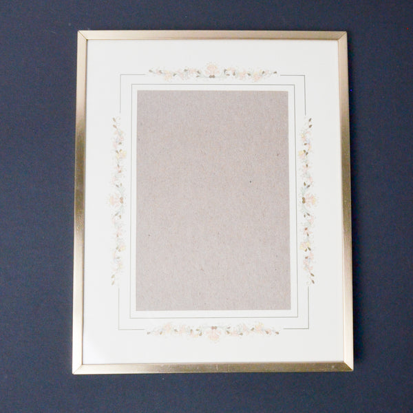 Large Gold Tone Frame with Decorative Mat