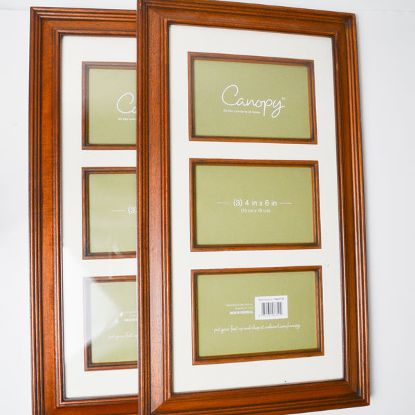 Wooden Triple Frames - Set of 2