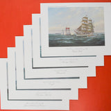 Celebrated Sailing Ships in Famous American Ports Prints - Set of 6