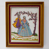 Georgian Couple Framed Cross Stitch