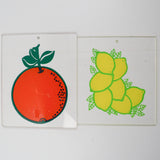 Orange + Lemon Clear Acrylic Panels