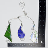 Blue + Green Stained Glass Mobile