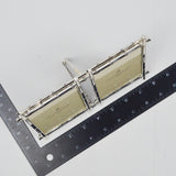 Silver Tone Metal Two-Panel Pottery Barn Standing Picture Frame