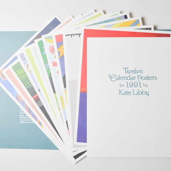 1991 Kate Libby Lithograph Calendar Poster Set Make & Mend
