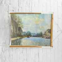Alfred Sisley View of the Canal Saint-Martin, Paris Print on Canvas