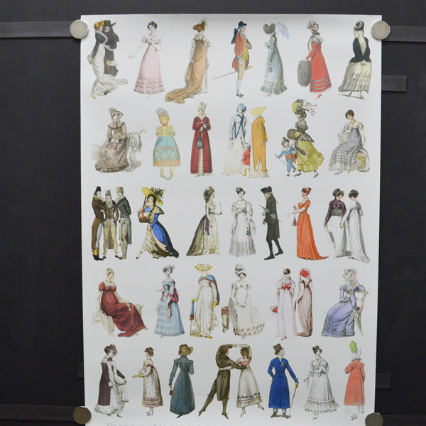 Georgian Dress 1760-1830 Poster or Wrapping Paper Sheet - 19.5" x 27.5"