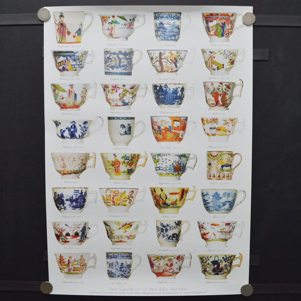 English Georgian Cups 1760-1830 Poster or Wrapping Paper Sheet - 19.5" x 27.5"