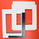 White, Black + Green Framing Mats