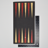 Vintage Black + Red Folding Chess + Backgammon Board