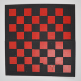 Vintage Black + Red Folding Chess + Backgammon Board