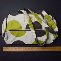 Off White, Green + Brown Spot Knit Pickers Craft Bag Default Title