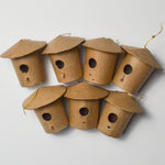 Mini Paper Board Birdhouses - Set of 7