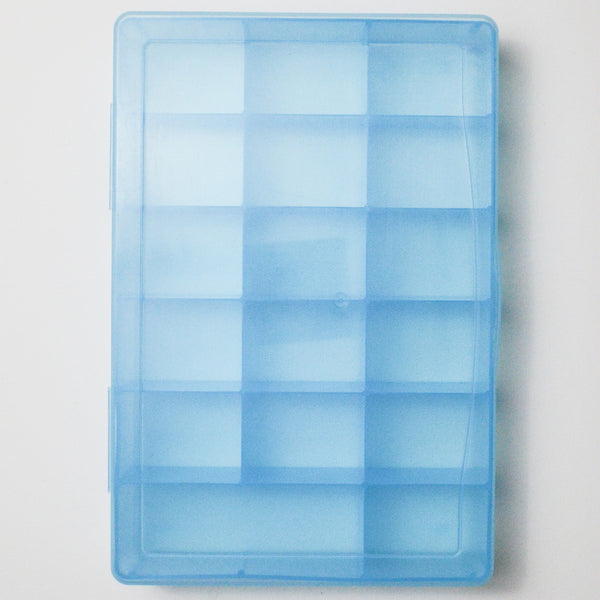 Clear Blue Compartment Case