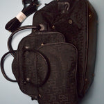 Black Travel Bag Set + Wallet - 4 Pieces