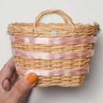 Basket with Pink Ribbon