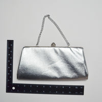 Silver Clutch with Strap
