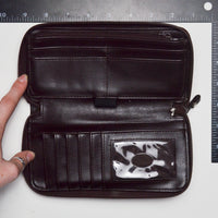 Dark Brown Leather Liz Claiborne Zip-Around Wallet