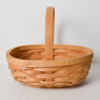 Oval Woven Basket with Handle