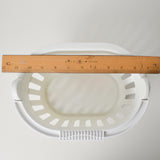 White Plastic Basket with Handle