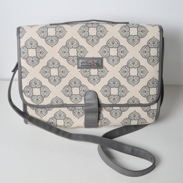 Gray + Beige 'Everything Mary' Knitting Project Bag