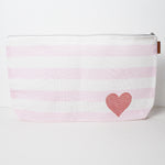 Fat Quarter Shop Project Bag Zipper Pouch with Heart