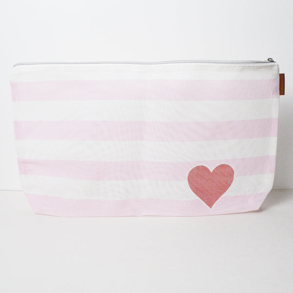 Fat Quarter Shop Project Bag Zipper Pouch with Heart