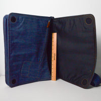 Crate + Barrel Denim Messenger Bag with Velcro Closure