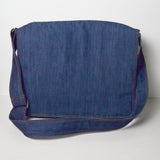 Crate + Barrel Denim Messenger Bag with Velcro Closure