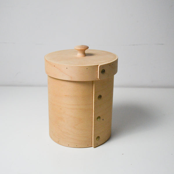 Shaker-Style Round Wooden Box with Lid