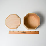 Octagonal Wooden Box with Lid