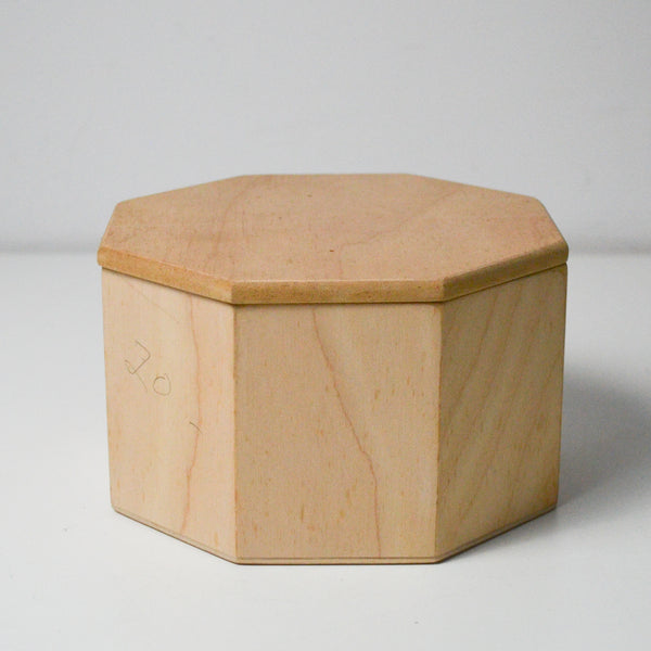 Octagonal Wooden Box with Lid