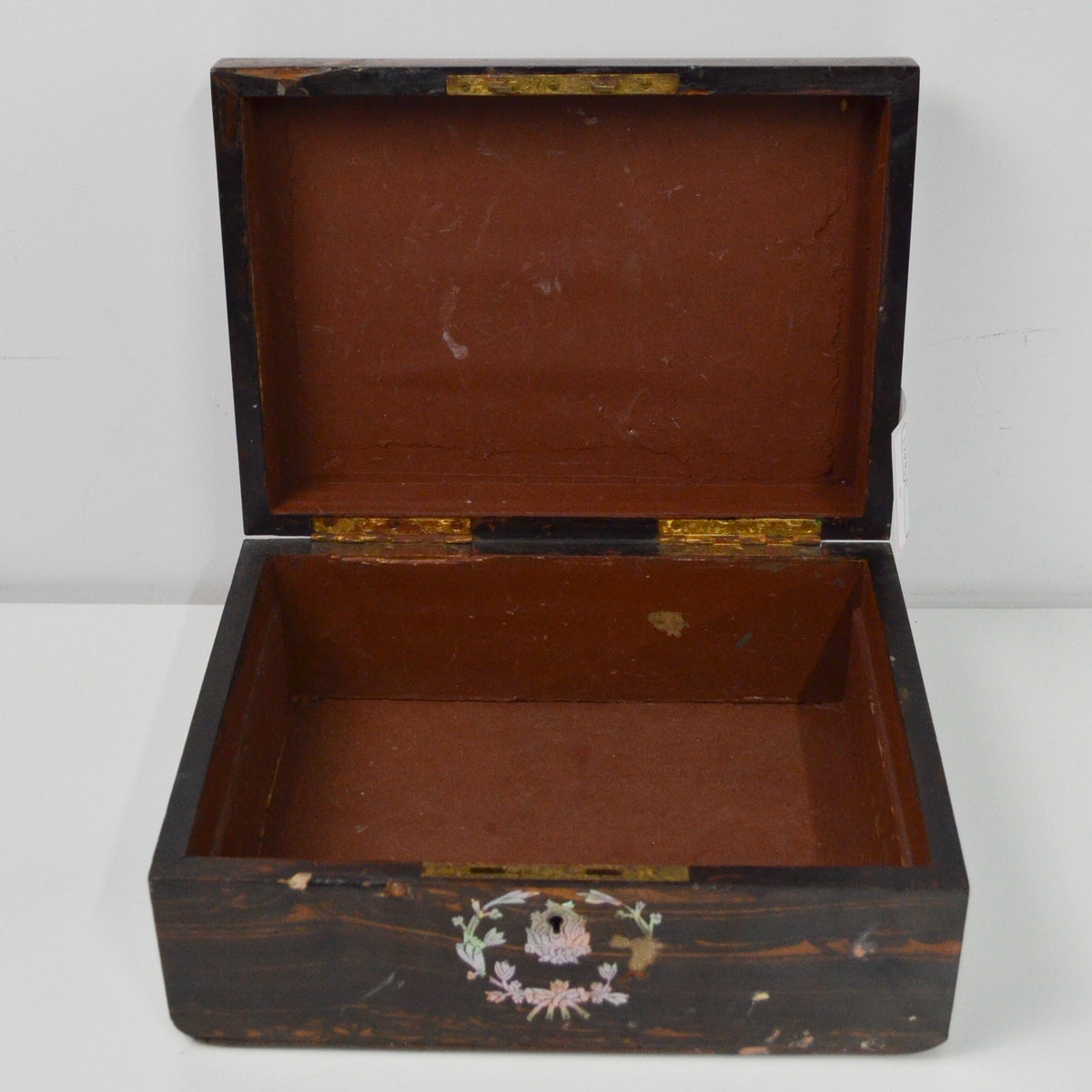 Dark Wood Box with Shell Inlay Details – Make & Mend