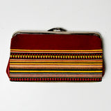 Red + Yellow Striped Clutch