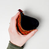 Red + Green Woven Zipper Pouch