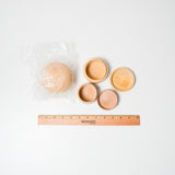 Round Wooden Containers with Lids - Set of 3