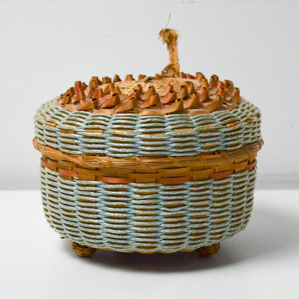 Blue Basket with Lid