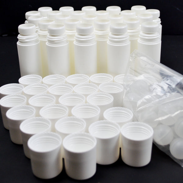 3 oz White Plastic Roll-On Deodorant Bottles - Bundle of 25