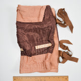 Brown + Beige-Pink Roll-Up Knitting Needle Case