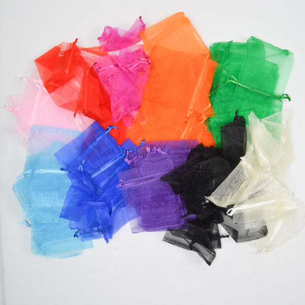 Small Rainbow Organza Drawstring Bag Bundle