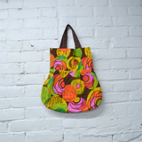 Brown, Orange, Pink + Green Tote Bag