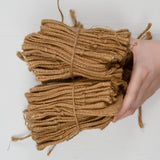 Brown Burlap Small Drawstring Bags