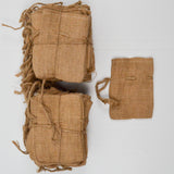 Brown Burlap Small Drawstring Bags