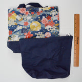 Rabbit + Flower Handmade Nesting Purse or Project Bags