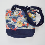 Rabbit + Flower Handmade Nesting Purse or Project Bags