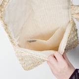 Off-White Shiny 1960s Raffia Clutch