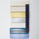 Blue + White Metallic Paper Gift Boxes