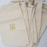 Unbleached Muslin Drawstring Bags with Logo